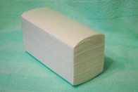 Листовые полотенца V сложения 250л,  1 слой (белые) 25гр